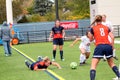 College NCAA DIV III WomenÃ¢â¬â¢s Soccer Royalty Free Stock Photo